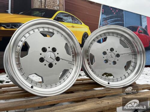 Ratlankis Mercedes AMG Aero 3 style Monoblock Performa25 17X8J 5X112 ET25 66.6 Silver with lip machined