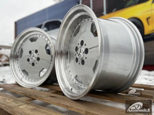 Ratlankis Mercedes AMG Aero 3 style Monoblock Performa25 17X8J 5X112 ET25 66.6 Silver with lip machined