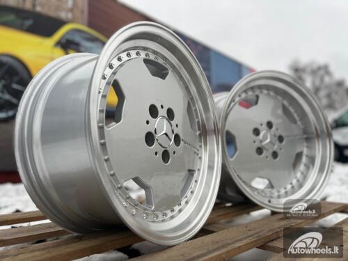 Ratlankis Mercedes AMG Aero 3 style Monoblock Performa25 17X8J 5X112 ET25 66.6 Silver with lip machined