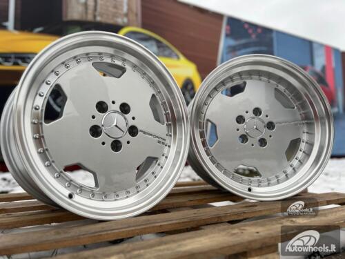 Ratlankis Mercedes AMG Aero 3 style Monoblock Performa25 17X8J 5X112 ET25 66.6 Silver with lip machined