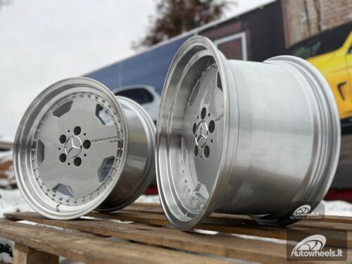 Ratlankis Mercedes AMG Aero 3 style Monoblock Performa25 17X8J 5X112 ET25 66.6 Silver with lip machined