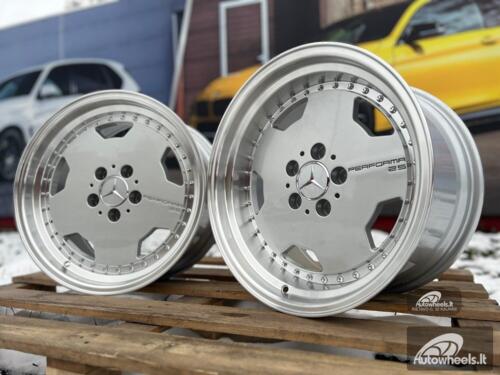 Ratlankis Mercedes AMG Aero 3 style Monoblock Performa25 17X9.5J 5X112 ET25 66.6 Silver with lip machined