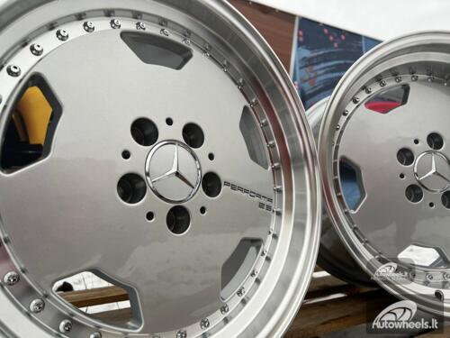 Ratlankis Mercedes AMG Aero 3 style Monoblock Performa25 17X9.5J 5X112 ET25 66.6 Silver with lip machined