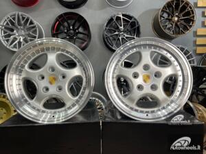 Ratlankis Porsche 964 Turbo speedline style 18X8J 5X130 ET50 71.56 Silver with lip machined (There are minor defects / Yra minimalių defektų)