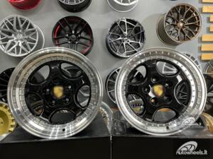 Ratlankis Porsche 964 Turbo speedline style 18X9.5J 5X130 ET50 71.56 Black with lip machined