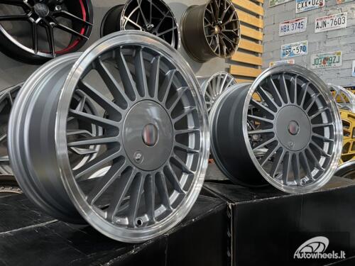 Ratlankis Alpina Classic 3 series styling 16X8J 4X100/4X114.3 ET15 73.1 Grey with polished lip