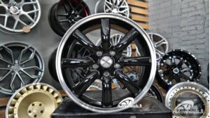 Ratlankis Mini Crown spoke 17X7.5J 5x112 ET48 66.6 Black with lip machined