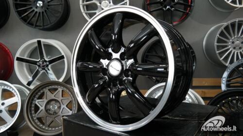 Ratlankis Mini Crown spoke 17X7.5J 5x112 ET48 66.6 Black with lip machined
