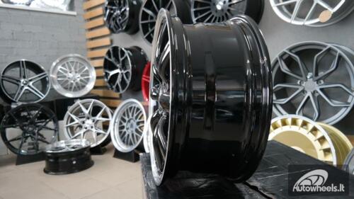 Ratlankis Mini Crown spoke 17X7.5J 5x112 ET48 66.6 Black with lip machined