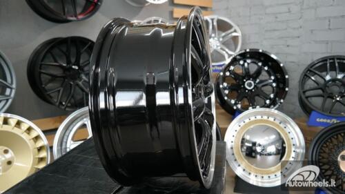 Ratlankis Mini Crown spoke 17X7.5J 5x112 ET48 66.6 Black with lip machined