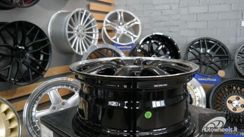 Ratlankis Mini Crown spoke 17X7.5J 5x112 ET48 66.6 Black with lip machined