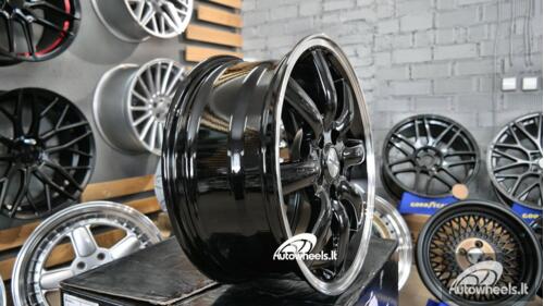 Ratlankis Mini Crown spoke 17X7.5J 5x112 ET48 66.6 Black with lip machined