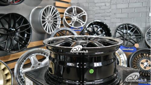 Ratlankis Mini Crown spoke 17X7.5J 5x112 ET48 66.6 Black with lip machined