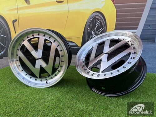 Ratlankis VW Classic style 16X7J 5X100 ET30 57.1 Black with face machined