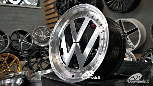 Ratlankis VW Classic style 16X7J 5X112 ET30 57.1 Black with face machined