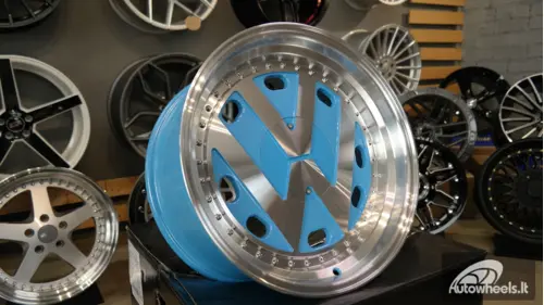 Ratlankis VW Classic Style 17X9J 4X100/4X108 ET15 73.1 Blue polished