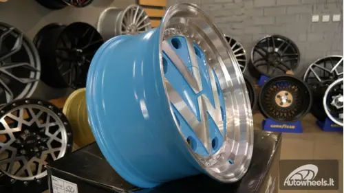 Ratlankis VW Classic Style 17X9J 4X100/4X108 ET15 73.1 Blue polished