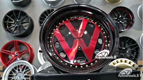 Ratlankis VW Classic Style 17X9J 4X100/4X108 ET15 73.1 Red polished