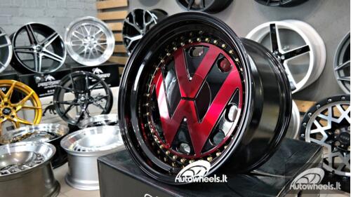 Ratlankis VW Classic Style 17X9J 4X100/4X108 ET15 73.1 Red polished