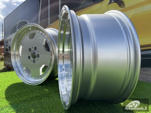 Ratlankis R18x9  5X112  ET  30  66.6  B5852  Silver+Polished Lip (SP)  For MER  (K4)  (HYBRID FORGED MONOBLOCK Style)