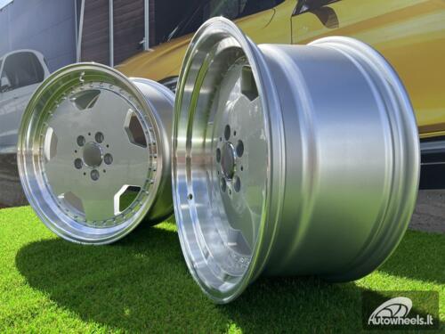 Ratlankis R18x9  5X112  ET  30  66.6  B5852  Silver+Polished Lip (SP)  For MER  (K4)  (HYBRID FORGED MONOBLOCK Style)