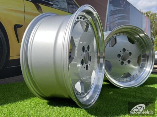Ratlankis R18x9  5X112  ET  30  66.6  B5852  Silver+Polished Lip (SP)  For MER  (K4+K2)  (HYBRID FORGED MONOBLOCK Style)