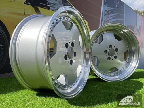 Ratlankis R18x9  5X112  ET  30  66.6  B5852  Silver+Polished Lip (SP)  For MER  (K4+K2)  (HYBRID FORGED MONOBLOCK Style)