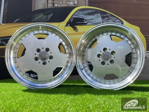 Ratlankis R18x9  5X112  ET  30  66.6  B5852  Silver+Polished Lip (SP)  For MER  (K4+K2)  (HYBRID FORGED MONOBLOCK Style)