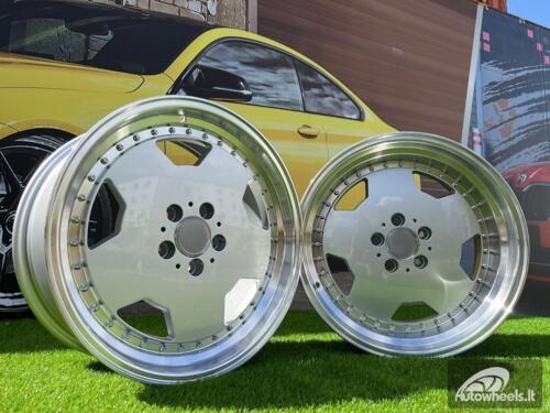 Ratlankis R18x9  5X112  ET  30  66.6  B5852  Silver+Polished Lip (SP)  For MER  (P)  (HYBRID FORGED MONOBLOCK Style)