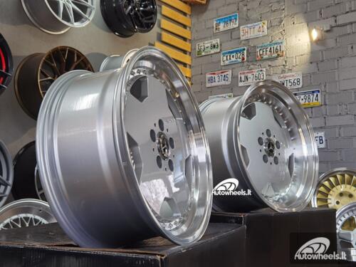 Ratlankis R18x9  5X112  ET  30  66.6  B5852  Silver+Polished Lip (SP)  For MER  (P)  (MONOBLOCK Style Rear+Front)