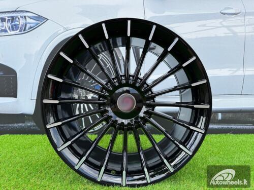 Ratlankis R18x8.5  5X120  ET  33  72.6  BK273  Black Polished (MB)  For BMW  (K4)  (ALPINA Style Rear+Front)