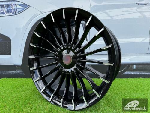 Ratlankis R18x9.5  5X120  ET  38  72.6  BK273  Black Polished (MB)  For BMW  (K2+K4+Z4)  (ALPINA Style Rear+Front)