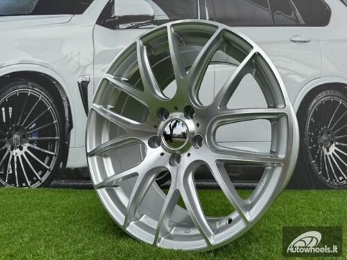 Ratlankis R18x9.5  5X120  ET  38  72.6  BK663  Polished Silver (MS)  For BMW  (P2+K2+P)  (Rear+Front)