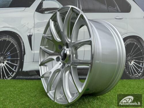 Ratlankis R18x9.5  5X120  ET  38  72.6  BK663  Polished Silver (MS)  For BMW  (P2+K2+P)  (Rear+Front)