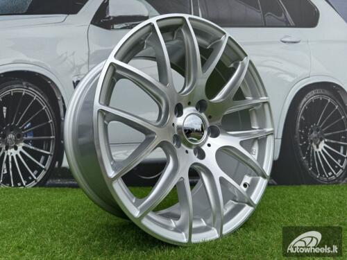 Ratlankis R18x9.5  5X120  ET  38  72.6  BK663  Polished Silver (MS)  For BMW  (P2+K2+P)  (Rear+Front)