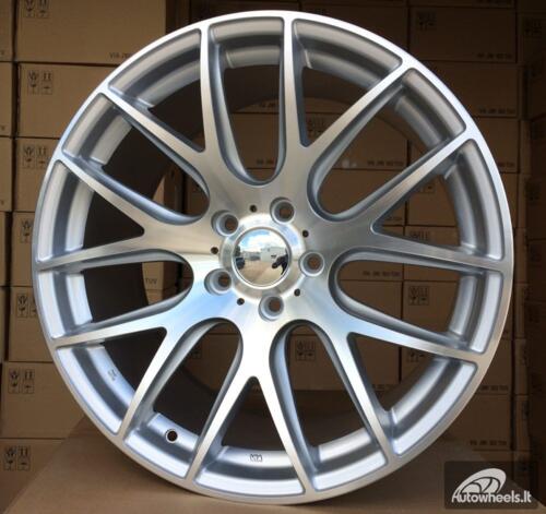 Ratlankis R18x9.5  5X120  ET  38  72.6  BK663  Polished Silver (MS)  For BMW  (P2+K2+P)  (Rear+Front)
