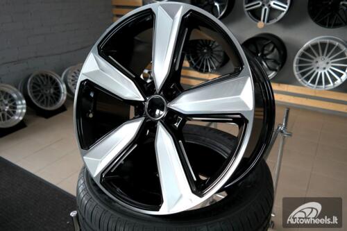 Ratlankis R21x9  5X112  ET  31  66.5  A5470  Black Polished (MB)  For AUD  (K4+P)  (MILLING)