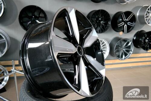 Ratlankis R21x9  5X112  ET  31  66.5  A5470  Black Polished (MB)  For AUD  (K4+P)  (MILLING)