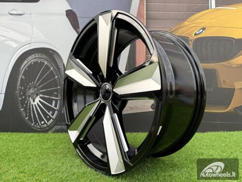Ratlankis R21x9  5X112  ET  31  66.5  A5470  Black Polished (MB)  For AUD  (K4+P)  (MILLING)