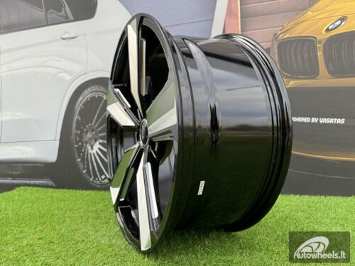 Ratlankis R21x9  5X112  ET  31  66.5  A5470  Black Polished (MB)  For AUD  (K4+P)  (MILLING)