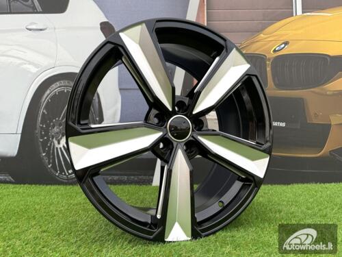 Ratlankis R21x9  5X112  ET  31  66.5  A5470  Black Polished (MB)  For AUD  (K4+P)  (MILLING)