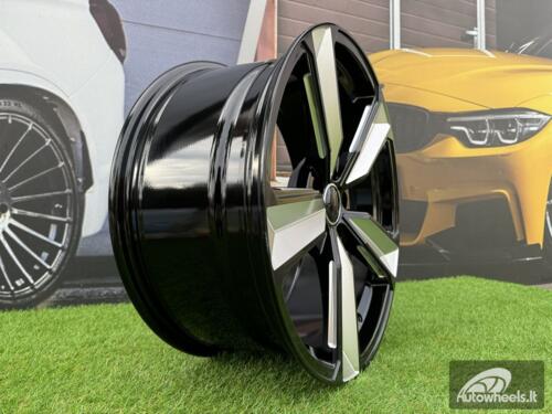 Ratlankis R21x9  5X112  ET  31  66.5  A5470  Black Polished (MB)  For AUD  (K4+P)  (MILLING)