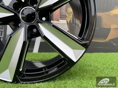 Ratlankis R21x9  5X112  ET  31  66.5  A5470  Black Polished (MB)  For AUD  (K4+P)  (MILLING)