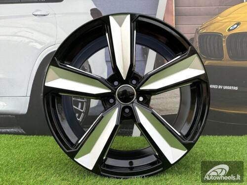 Ratlankis R21x9  5X112  ET  31  66.5  A5470  Black Polished (MB)  For AUD  (K4+P+P2)  (MILLING)