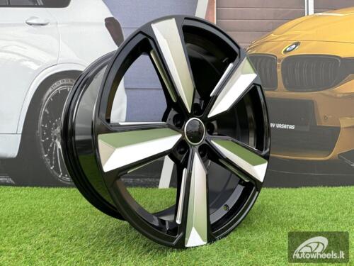 Ratlankis R21x9  5X112  ET  31  66.5  A5470  Black Polished (MB)  For AUD  (K4+P+P2)  (MILLING)