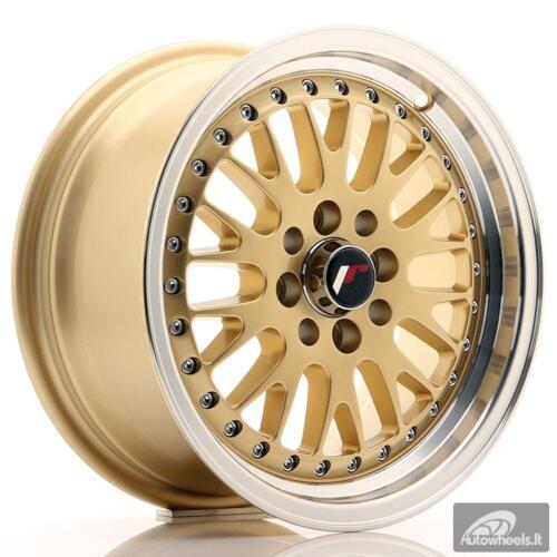 JR Wheels JR10 15x7 ET30 4x100/108 Gold w/Machined Lip