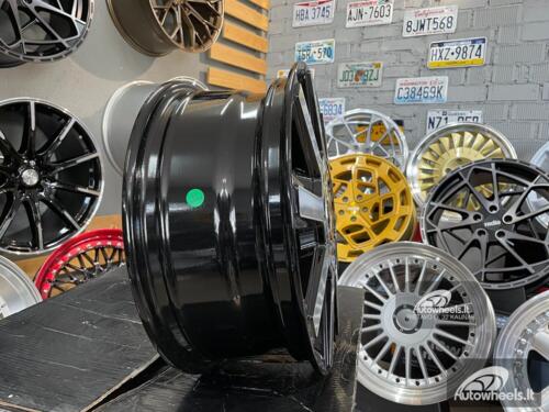 Ratlankis Quanto Sprinter style 16X6.5J 6X130 ET54 84.1 Black with machined face