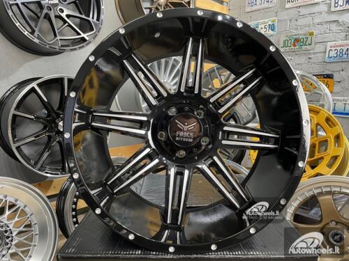 Ratlankis 4x4 Horus Silverado Pacifica Off road style 20X10J 5X127 ET-12 78.1 Black milled spokes