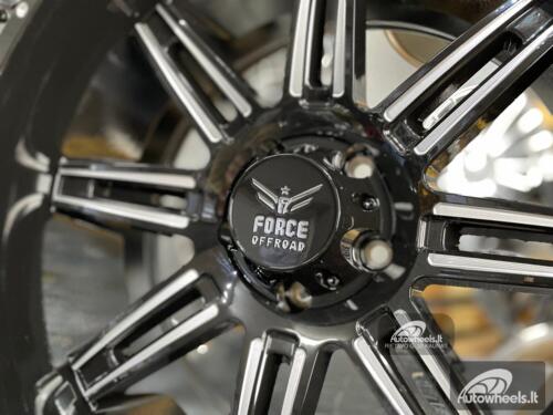 Ratlankis 4x4 Horus Silverado Pacifica Off road style 20X10J 5X127 ET-12 78.1 Black milled spokes