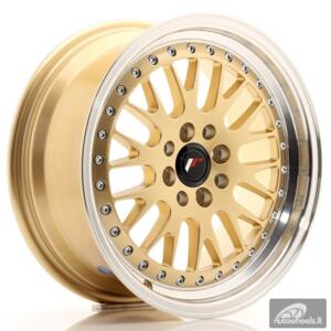 JR Wheels JR10 16x7 ET30 4x100/108 Gold w/Machined Lip